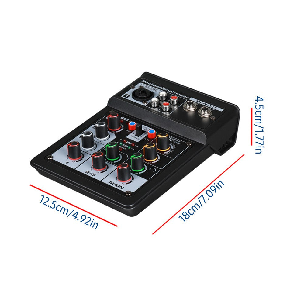 3-Channel BT Digital Stereo Audio Mixer Console System