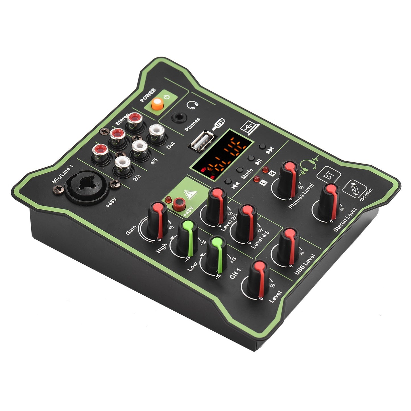 Compact 5-Channel Audio Mixer Sound Console
