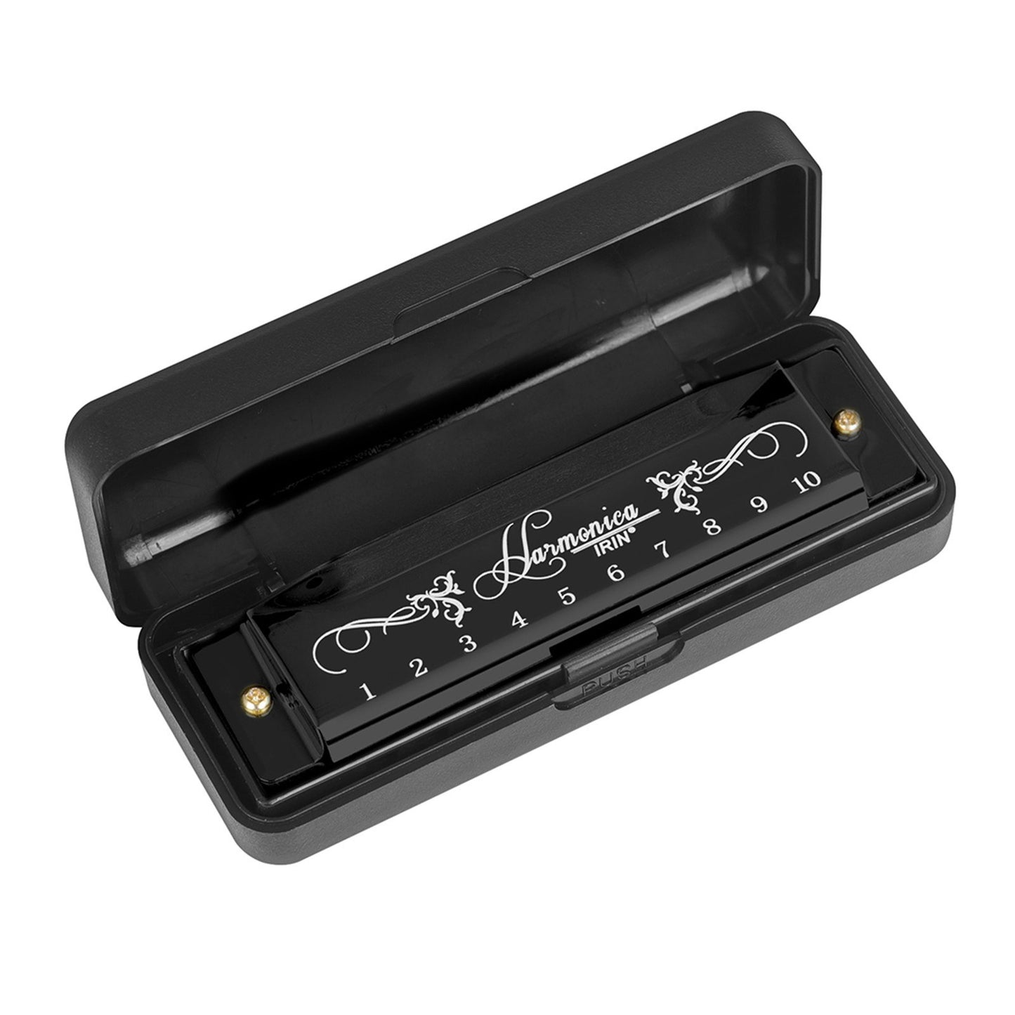 IRIN 10-Hole Harmonica Key of C - 20-Tone Beginner Musical Gift with Case