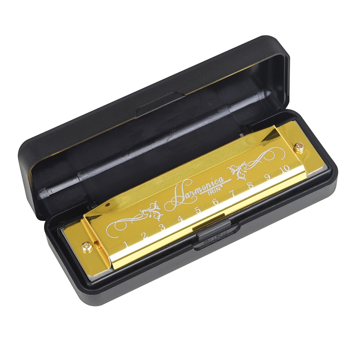 IRIN 10-Hole Harmonica Key of C - 20-Tone Beginner Musical Gift with Case