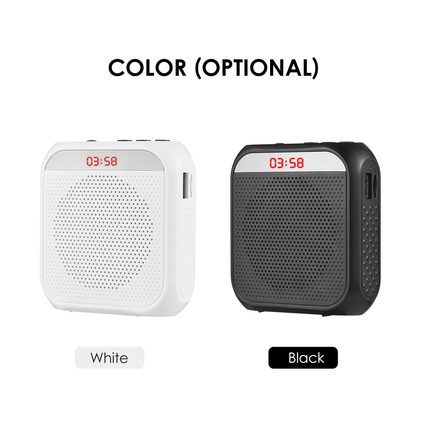 Rechargeable Portable Mini Voice Amplifier with LED Display & MIC