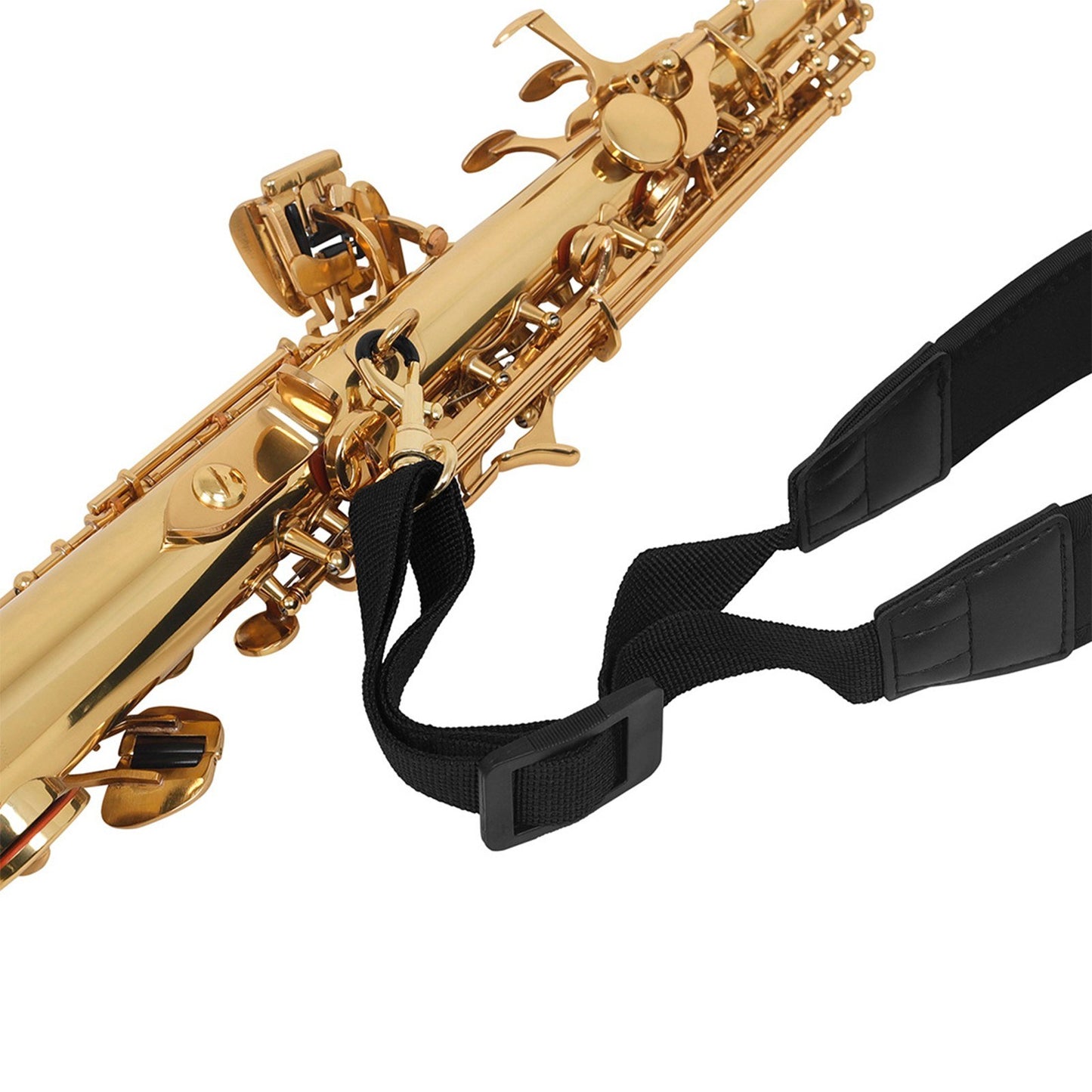 Adjustable Nylon Saxophone Neck Strap with Metal Hook for Tenor, Soprano, Alto Saxophones & Clarinet