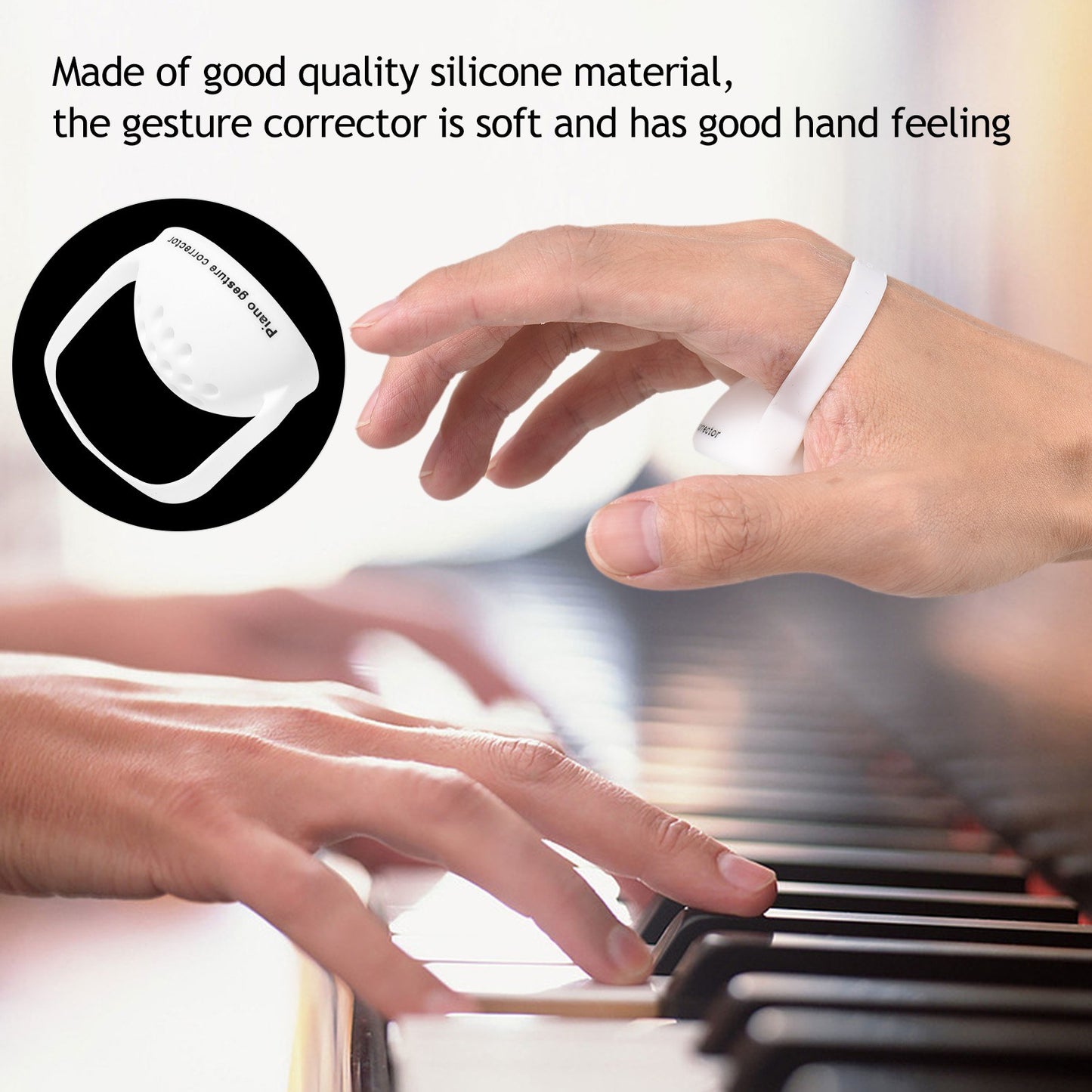 Wearable Silicone Piano Hand Corrector for Beginners