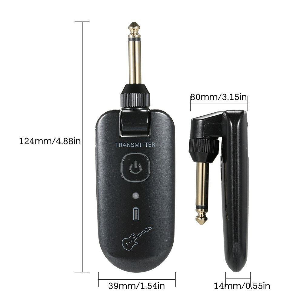 W3 Portable UHF Wireless Guitar Transmitter & Receiver Set