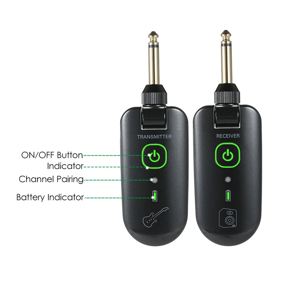 W3 Portable UHF Wireless Guitar Transmitter & Receiver Set