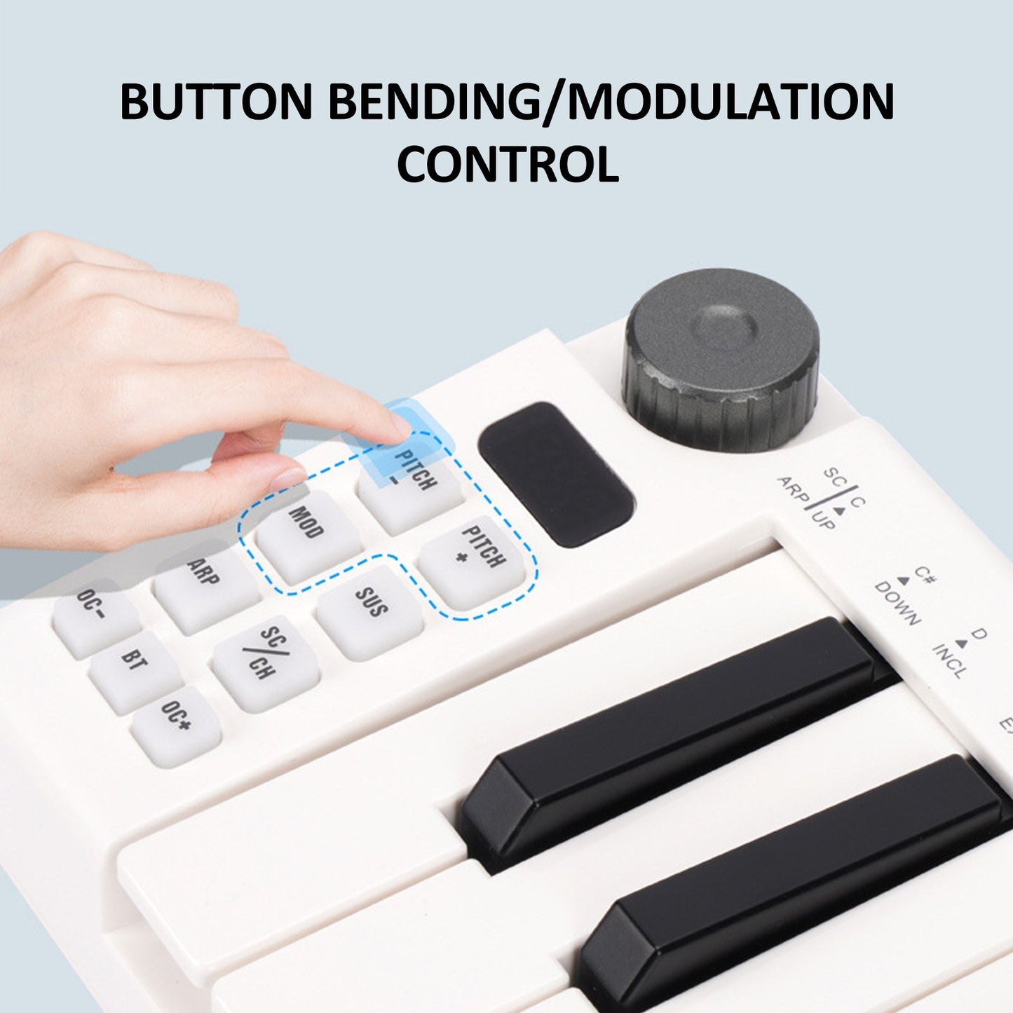 Rechargeable M-VAVE SMK-25mini 25-Key MIDI Control Keyboard