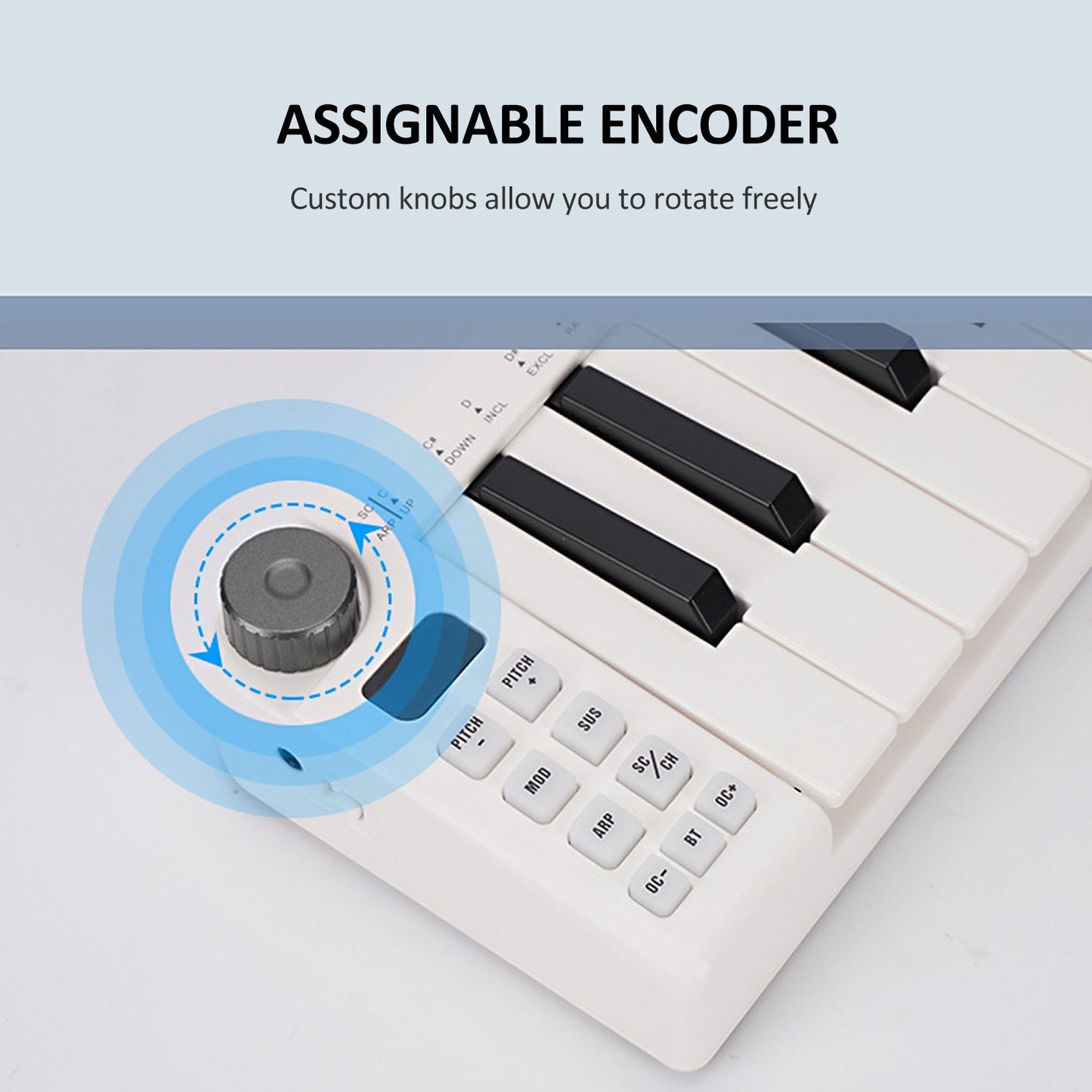 Rechargeable M-VAVE SMK-25mini 25-Key MIDI Control Keyboard