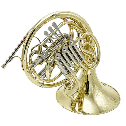 4 Key Double Row Standard French Horn - Four-Button Design