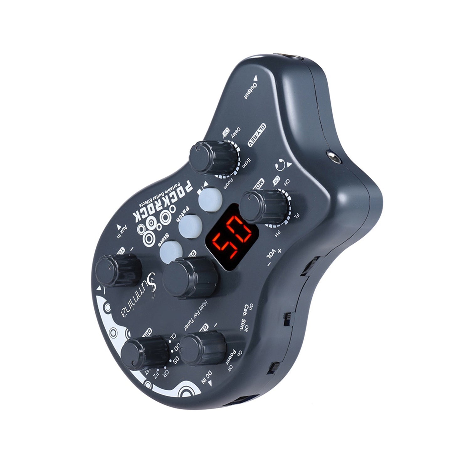 Summina PockRock Portable Guitar Multi-Effects Pedal with Power Adapter