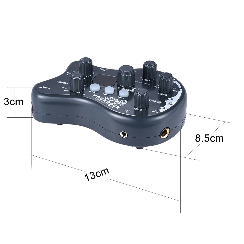 Summina PockRock Portable Guitar Multi-Effects Pedal with Power Adapter