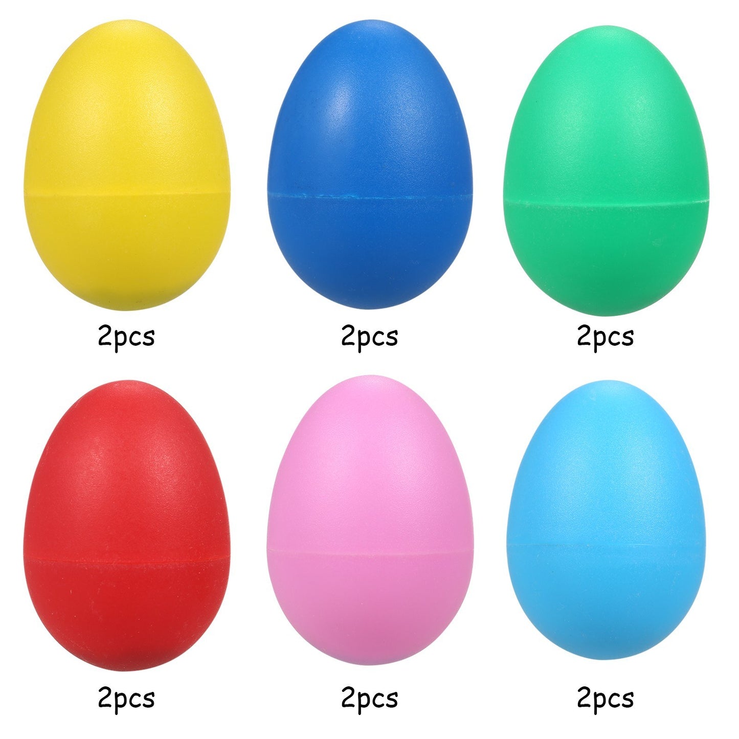 12-Pack Kids Percussion Egg Shaker Instruments