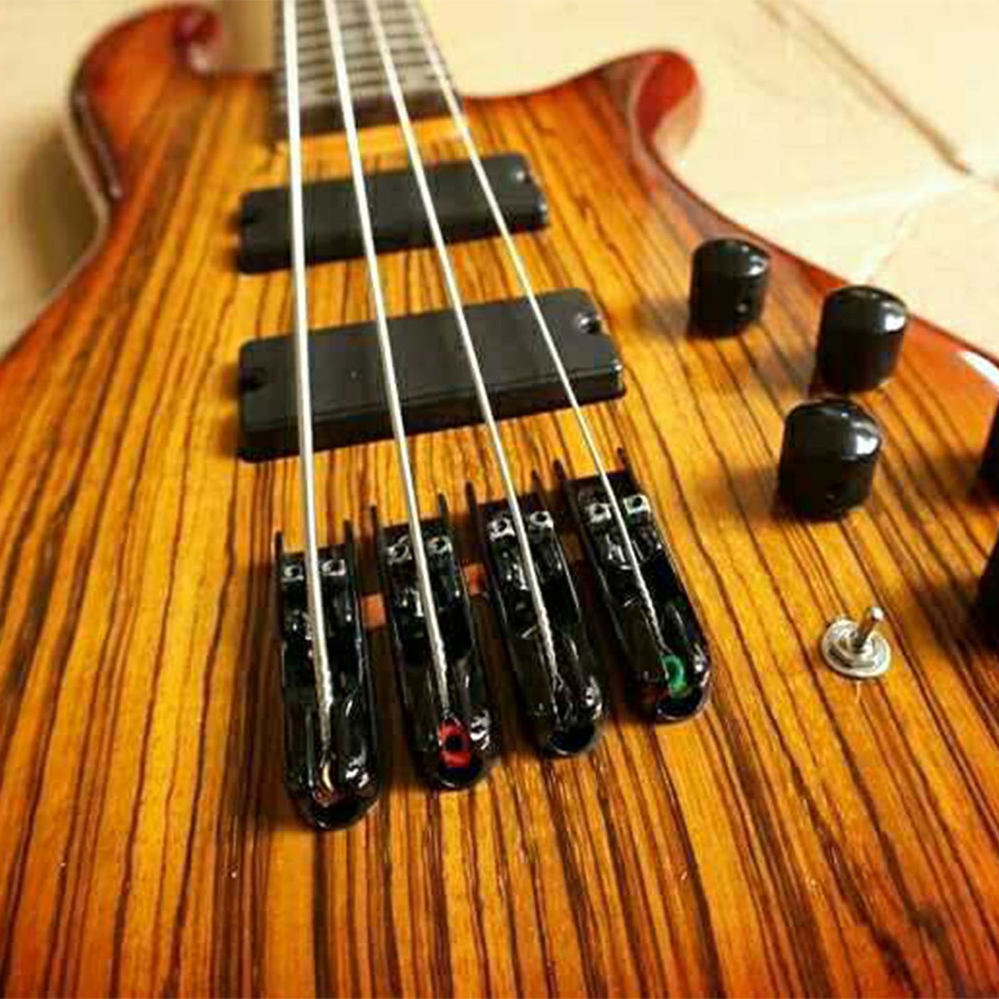 4pcs Individual Bass Guitar Bridge Set