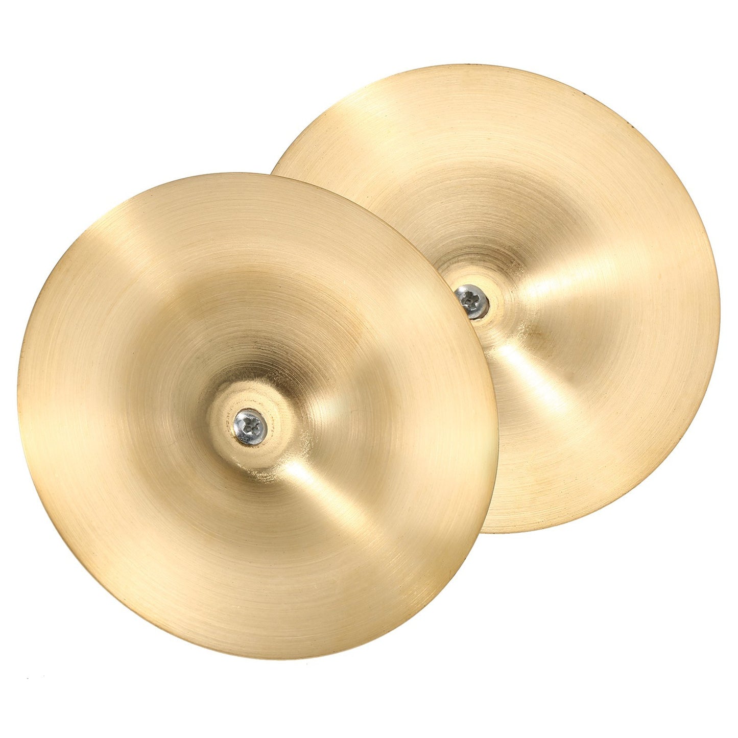 3.5-Inch Finger Cymbals with Wooden Handles - 1 Pair Mini Cymbals