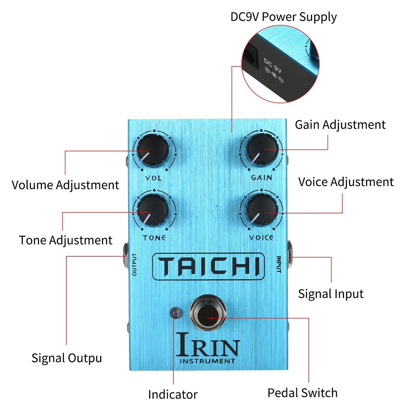 IRIN TAICHI Overdrive Pedal for Electric Guitar