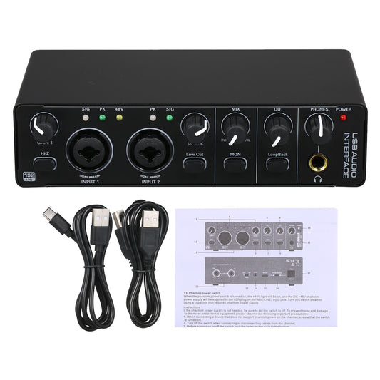 RHM MD22-5 USB Audio Interface Dual 2 In/2 Out Sound Card