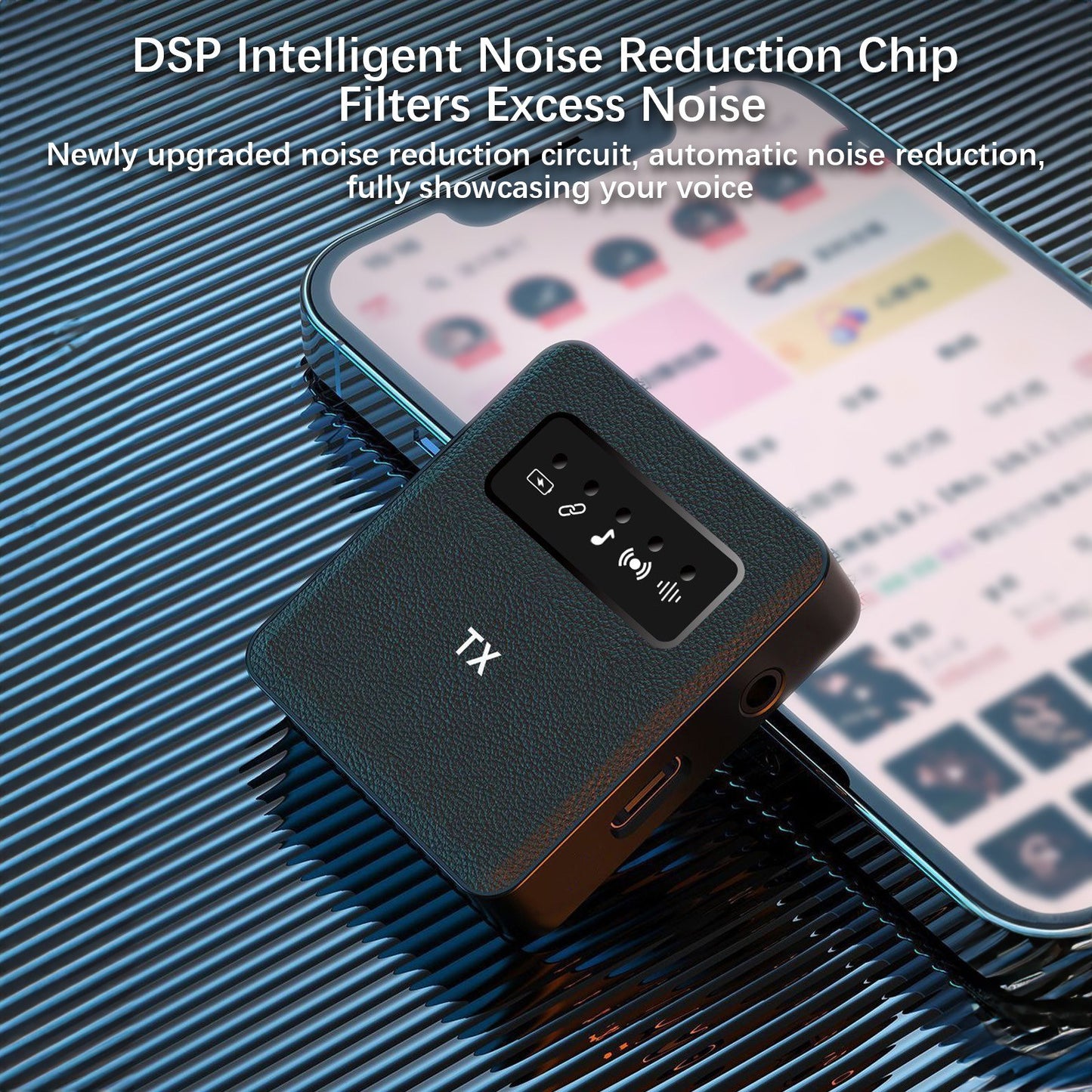 2.4G Wireless Clip-On Microphone & Receiver Set with Collar Clip