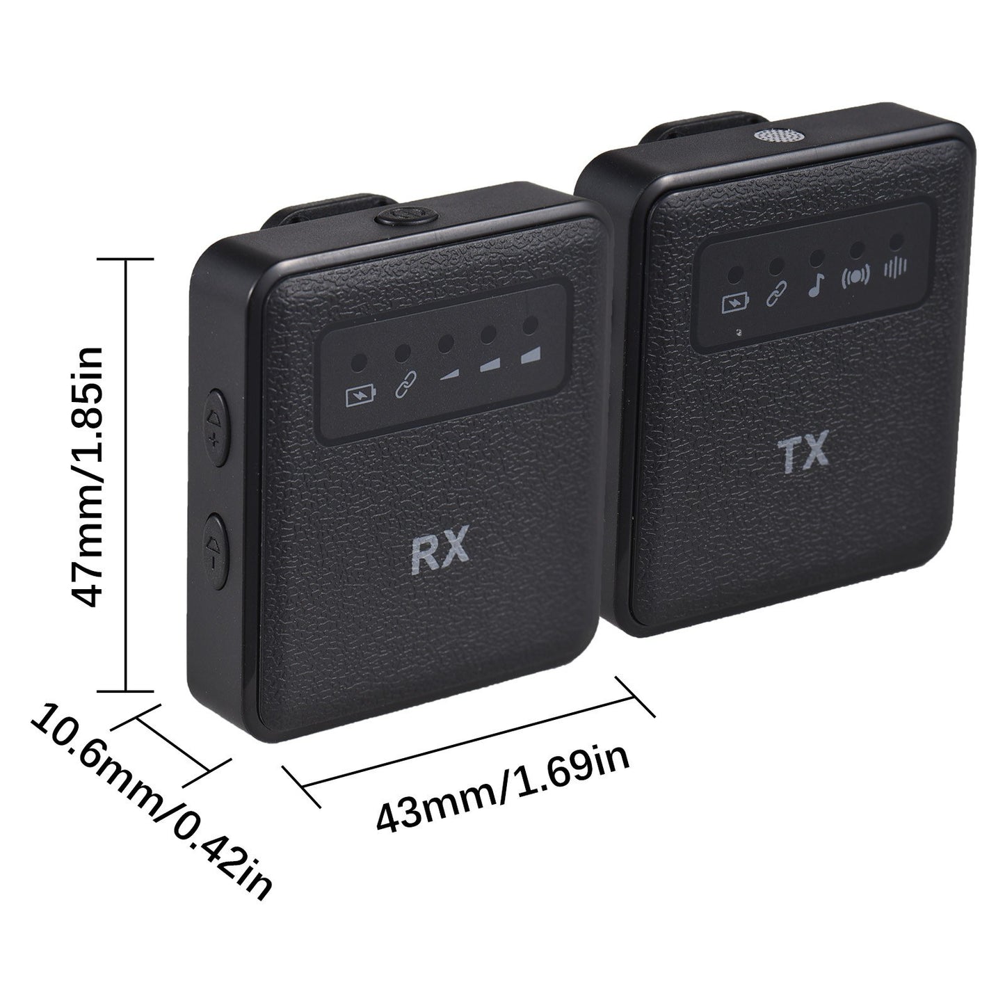 2.4G Wireless Clip-On Microphone & Receiver Set with Collar Clip