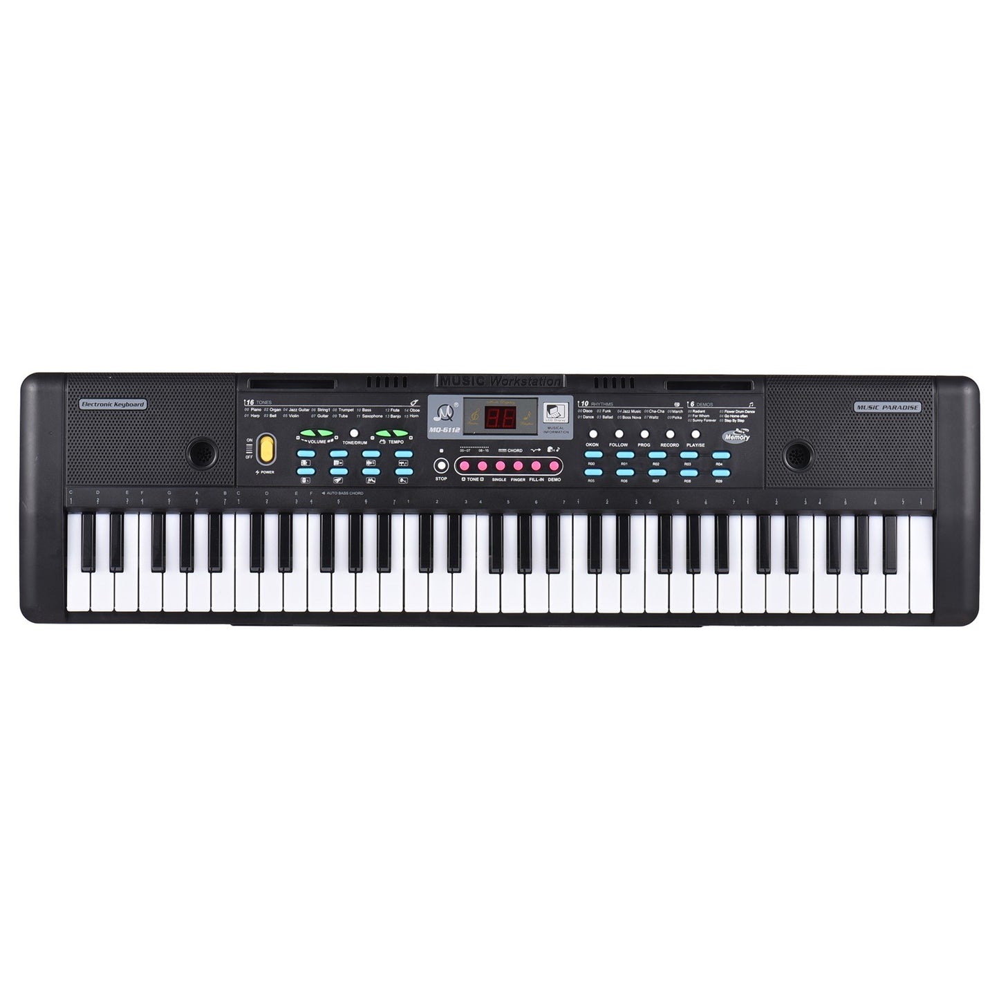 61-Key USB Electronic Keyboard Piano for Kids with Microphone