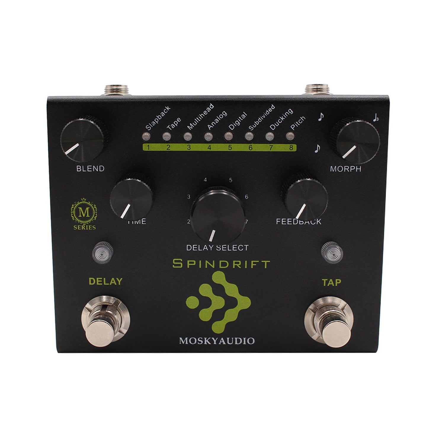 MOSKYAudio SPINDRIFT Digital Delay Guitar Effect Pedal with Dual Footswitch & TAP