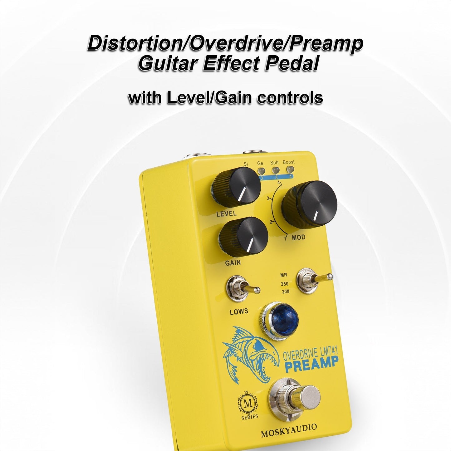 MOSKY Audio LM741 Preamp Distortion/Overdrive Guitar Effect Pedal