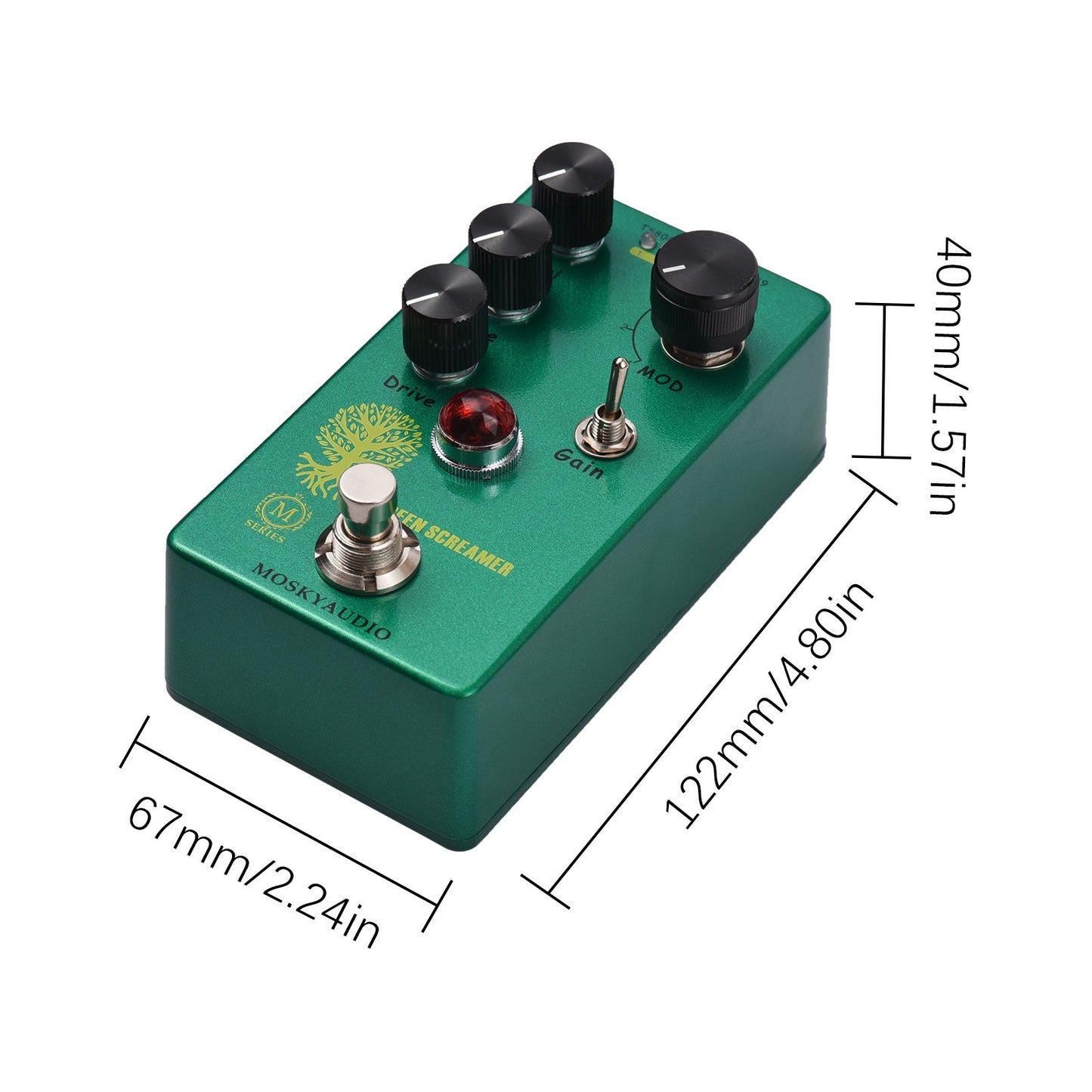 MOSKYAudio Green Screamer Booster/Overdrive Guitar Effect Pedal