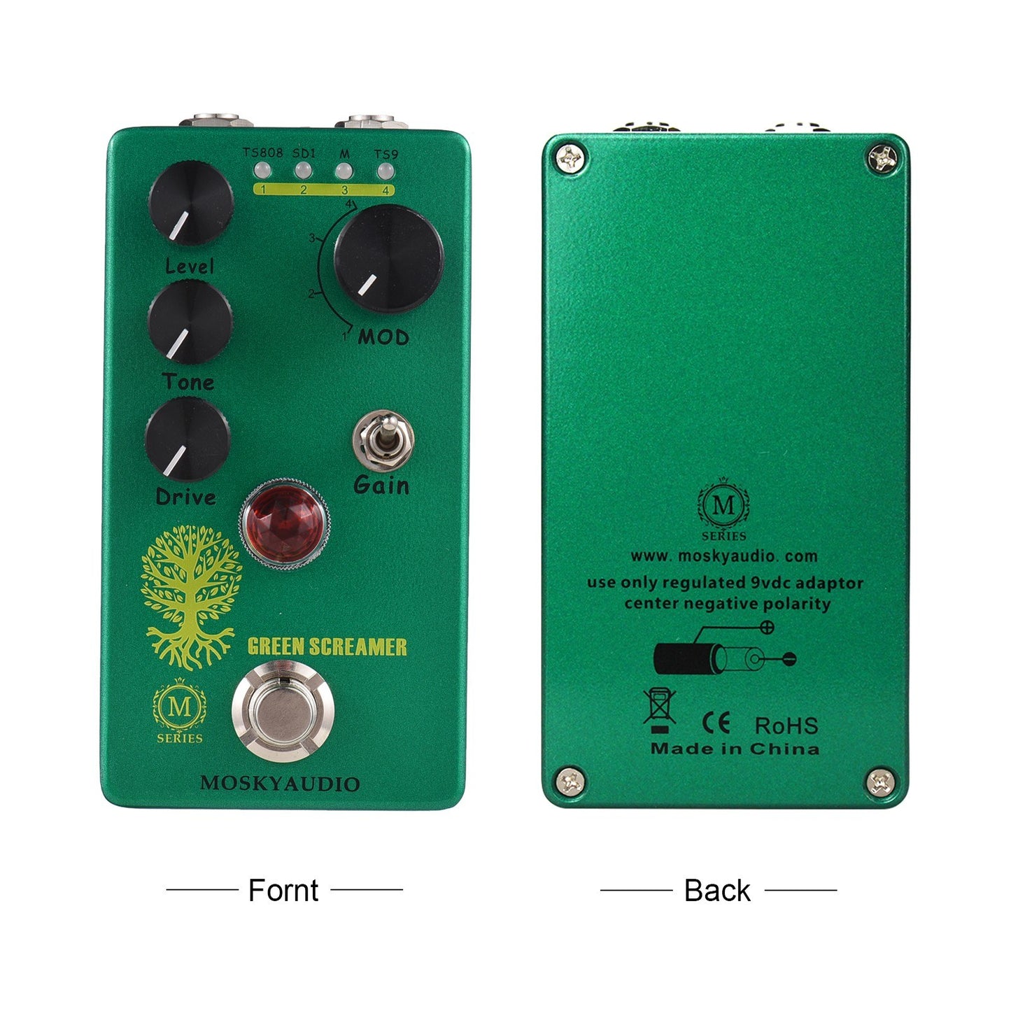 MOSKYAudio Green Screamer Booster/Overdrive Guitar Effect Pedal