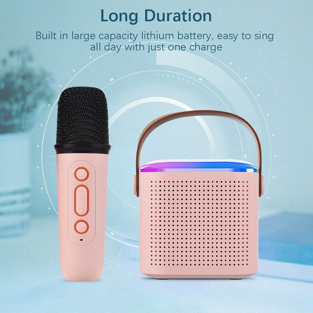 Y1 Portable Mini Karaoke Machine with Microphone & Sound Box Set