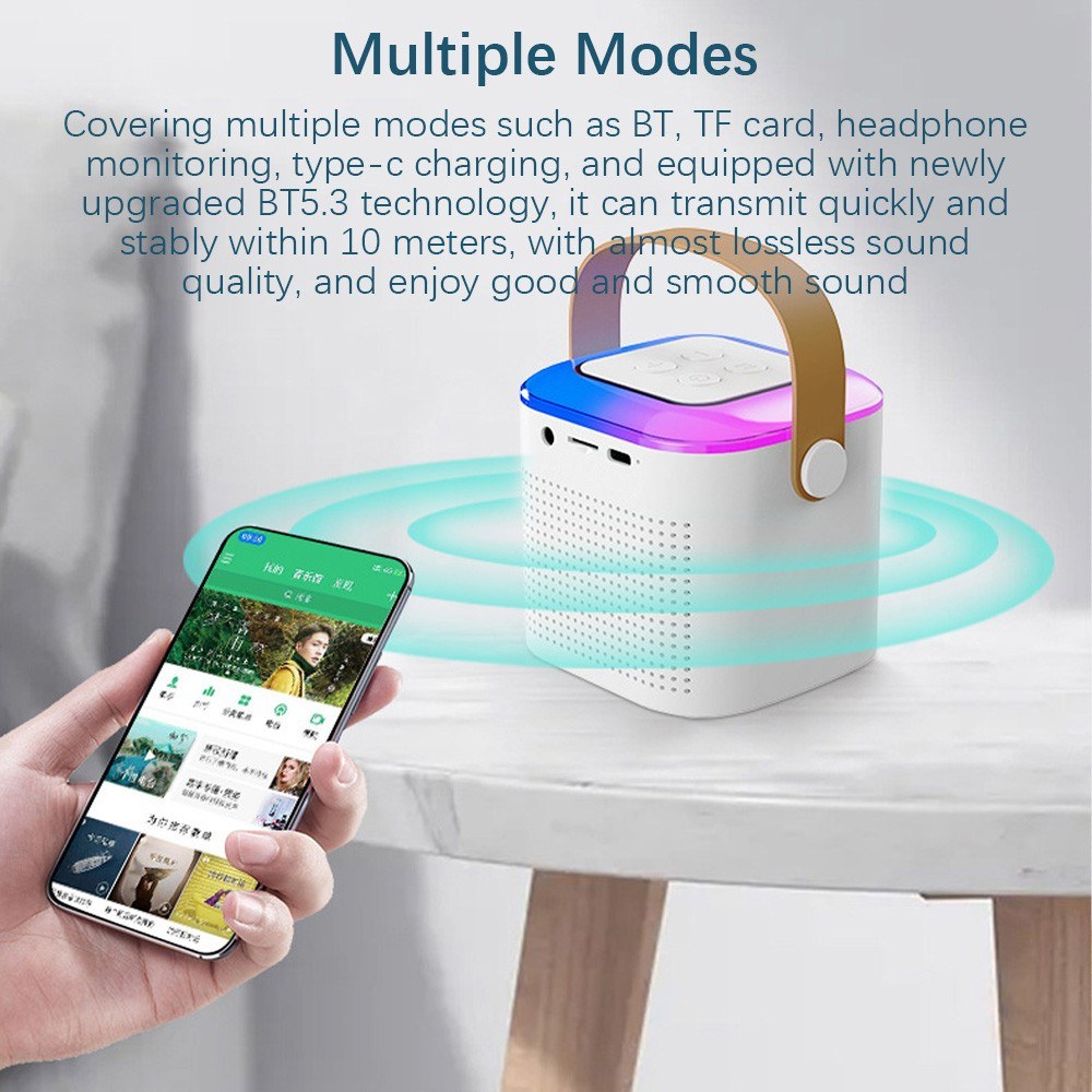 Y1 Portable Mini Karaoke Machine with Microphone & Sound Box Set