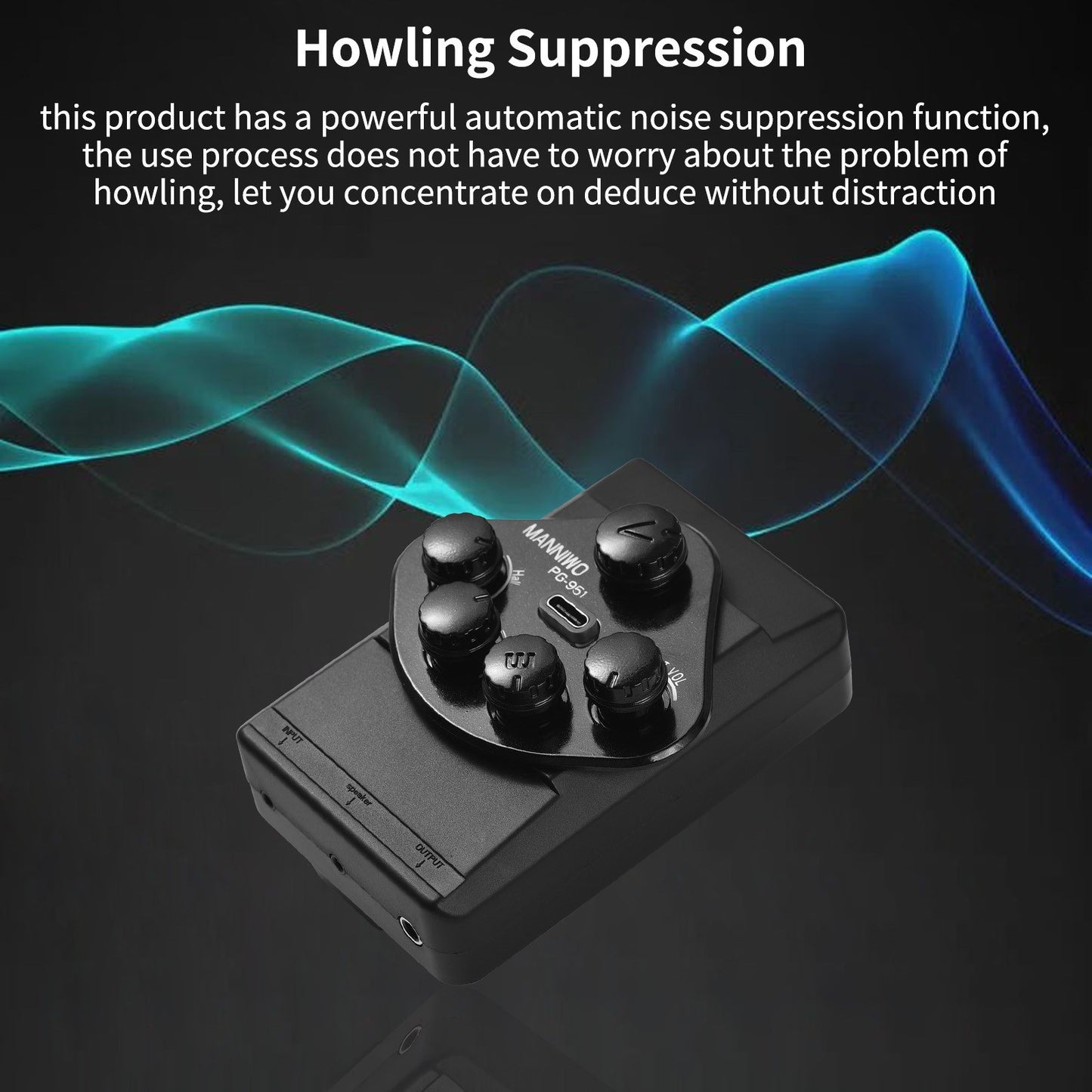 PG-951 Guitar Resonant DSP Sound Pickup by MANNIWO