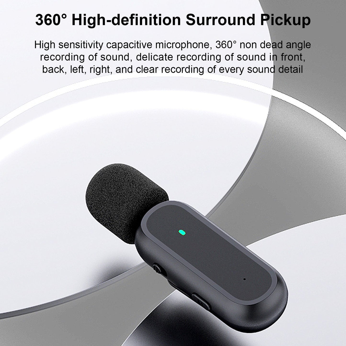 K60 Wireless Clip-on Microphone Set: Mic Receiver & 2 Transmitters with Charging Box