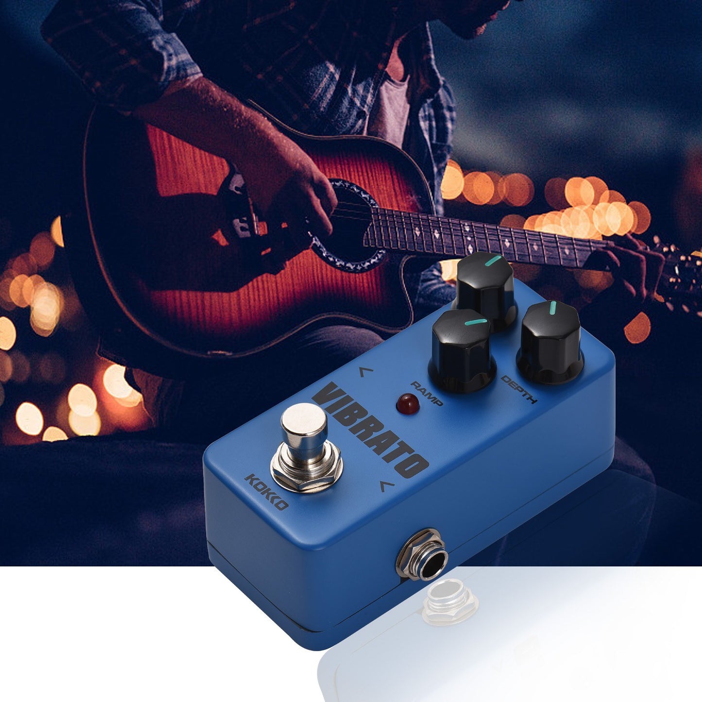 KOKKO FVB2 Vibrato Electric Guitar Mini Effect Pedal - Portable Single Guitar Effector