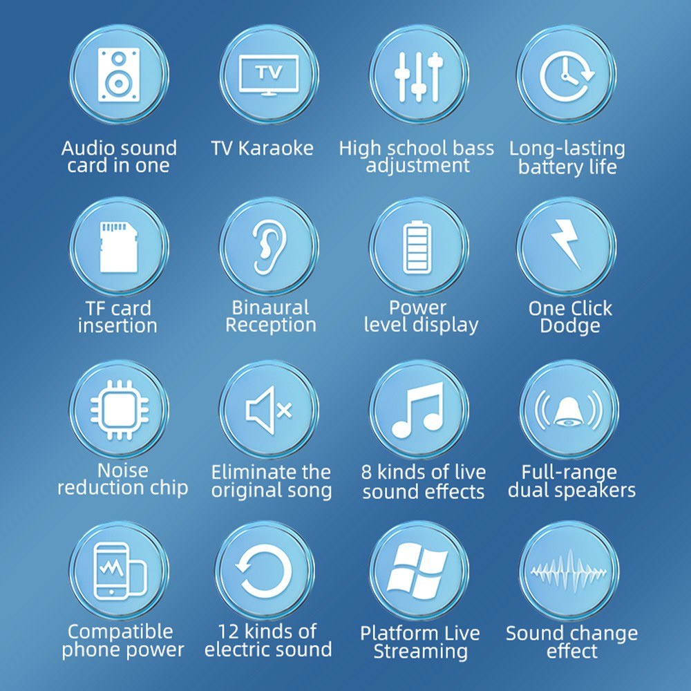 Portable Karaoke Machine Set: S20 Sound Card & Audio Equipment with 2 Microphones