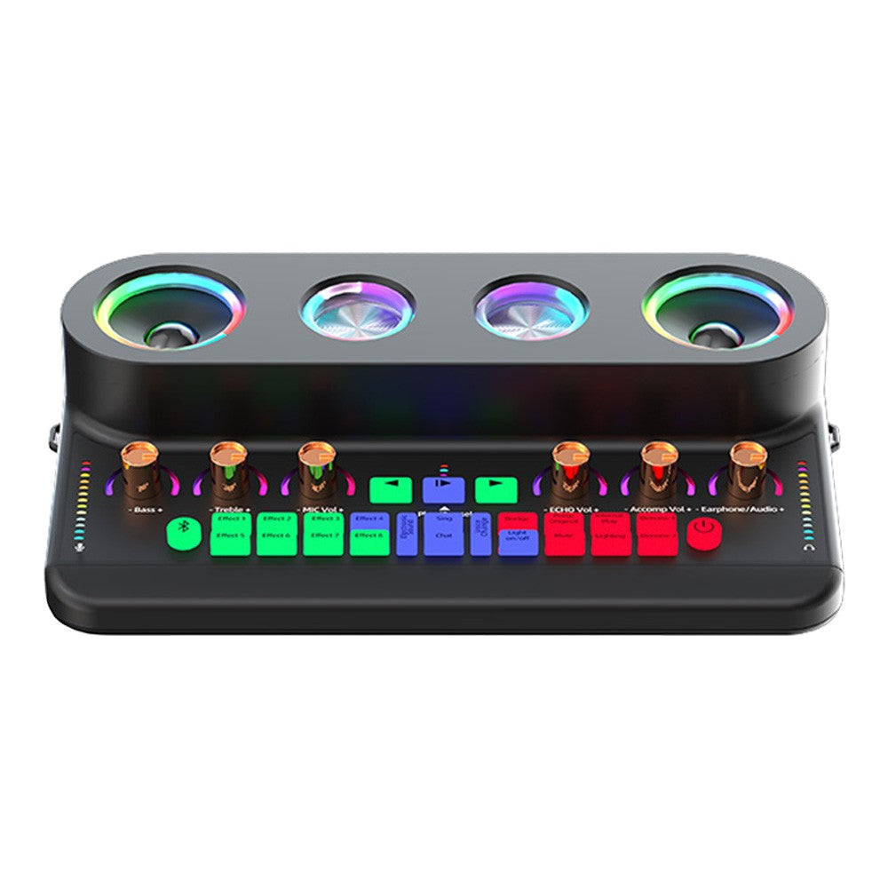 Portable Karaoke Machine Set: S20 Sound Card & Audio Equipment with 2 Microphones
