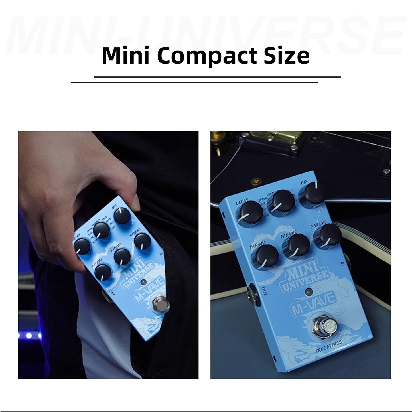 MINI-UNIVERSE Digital Reverb Pedal - M-VAVE Guitar Effects