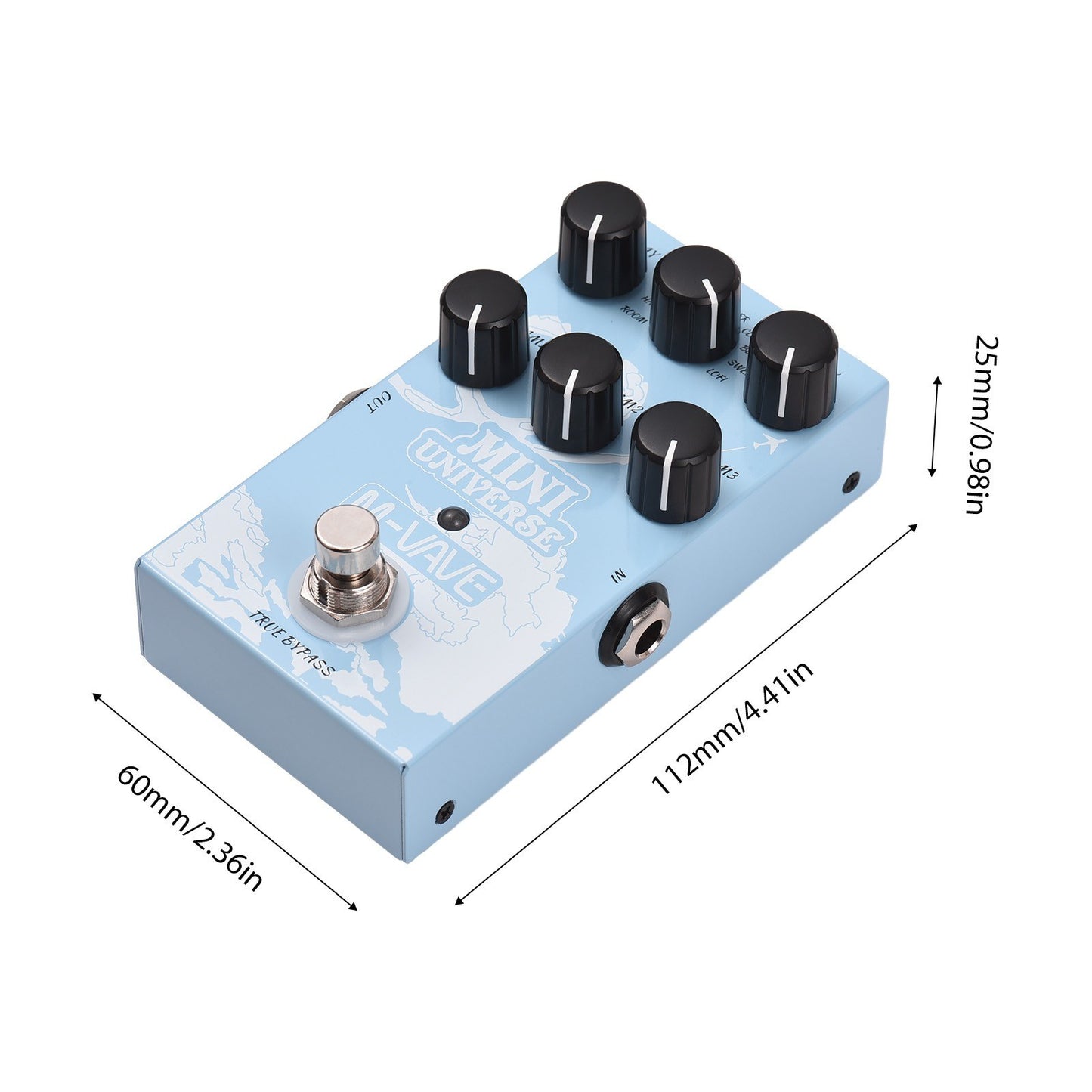 MINI-UNIVERSE Digital Reverb Pedal - M-VAVE Guitar Effects