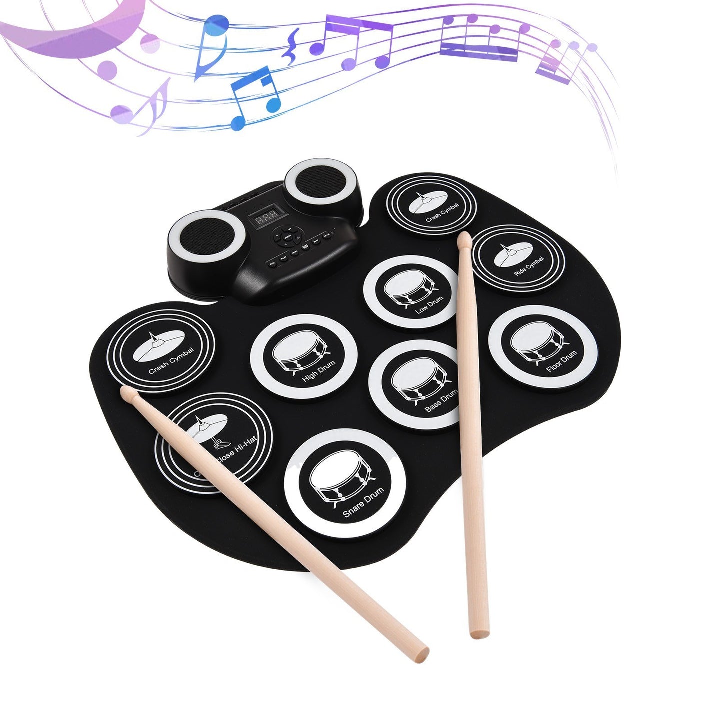 Portable Roll-up Silicon Electronic Drum Pad G3002