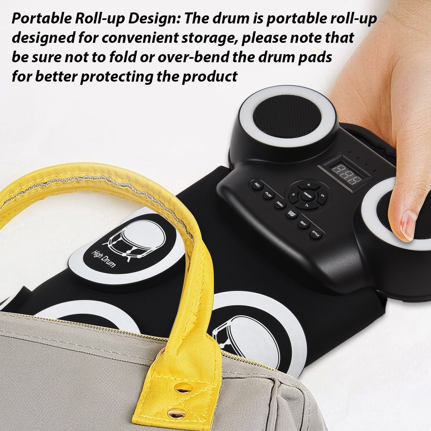 Portable Roll-up Silicon Electronic Drum Pad G3002