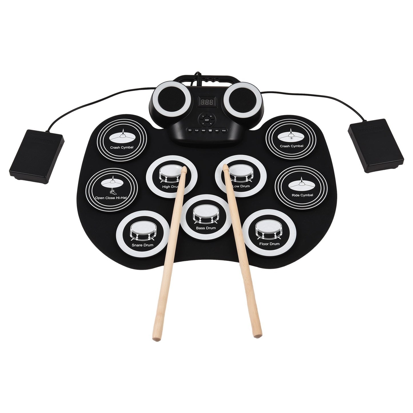 Portable Roll-up Silicon Electronic Drum Pad G3002