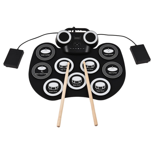 Portable Roll-up Silicon Electronic Drum Pad G3002
