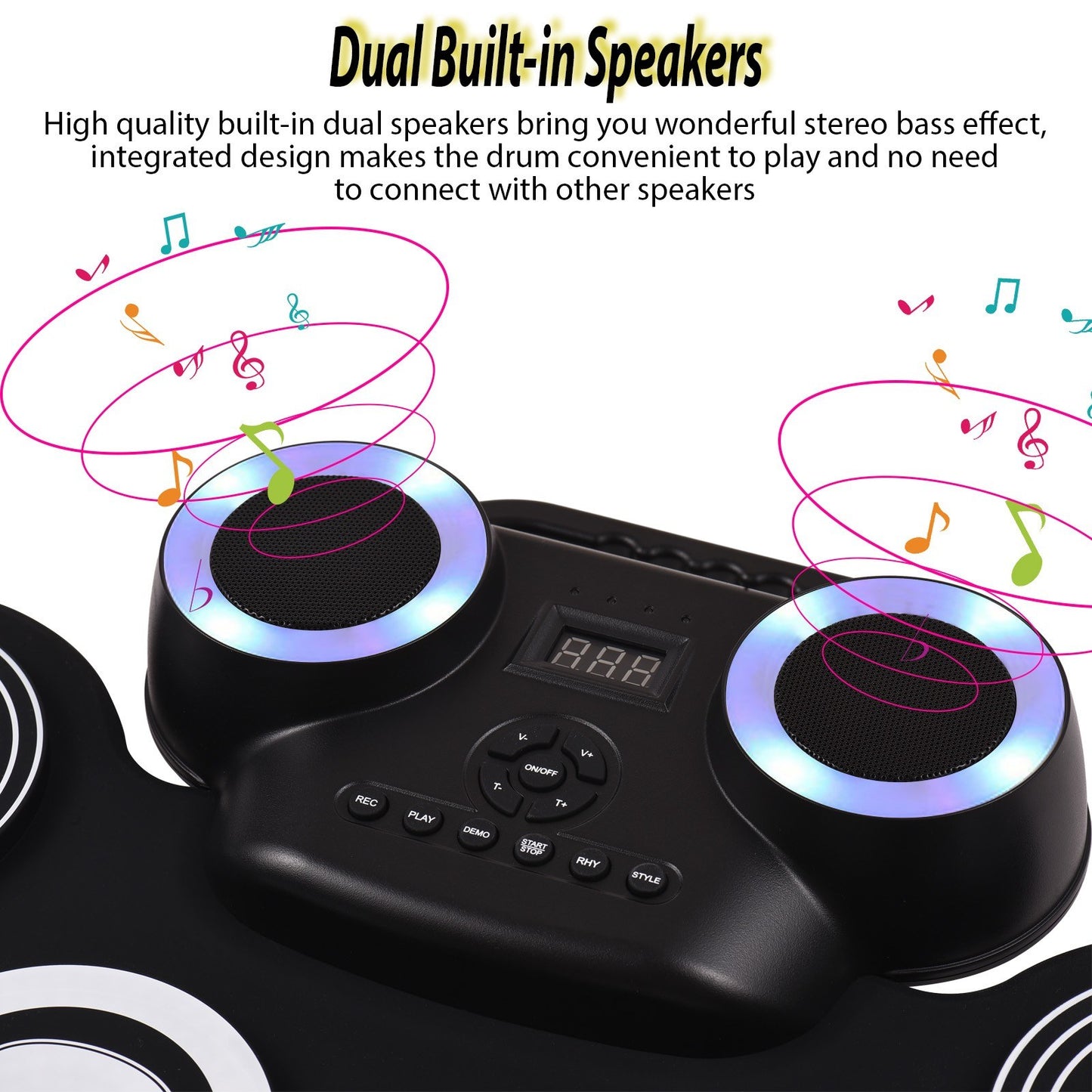 Portable Roll-up Silicon Electronic Drum Pad G3002