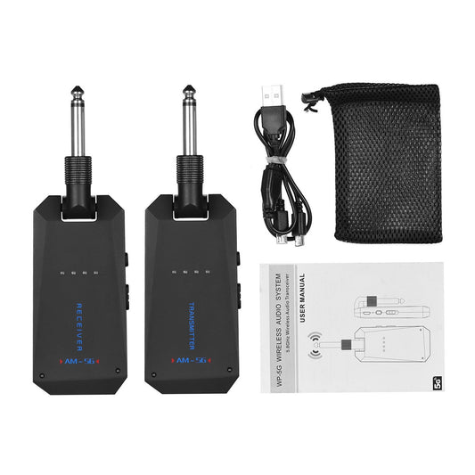 5.8G Wireless Guitar System: AM-5G Rechargeable Audio Transmitter & Receiver