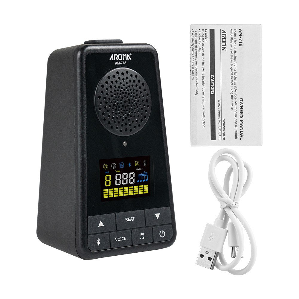 AROMA Dual-Function Metronome & Bluetooth Speaker for Guitar, Piano, Drum, Violin