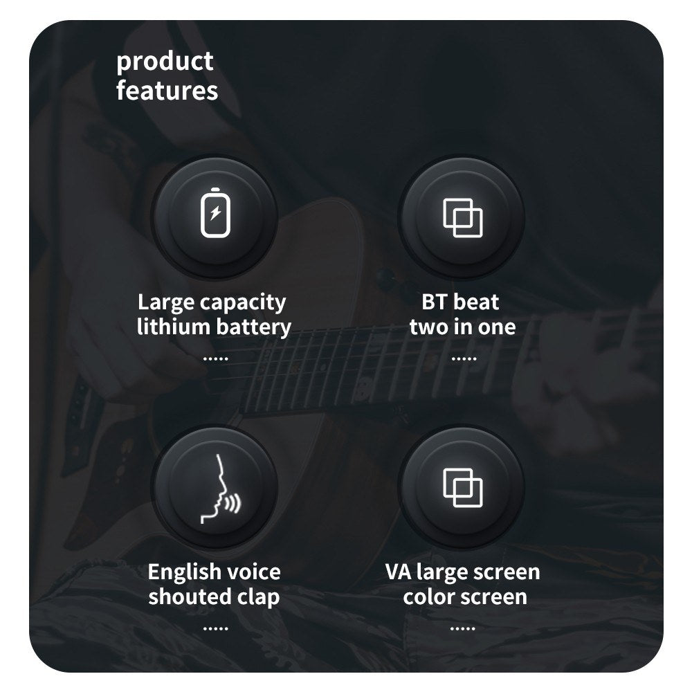 AROMA Dual-Function Metronome & Bluetooth Speaker for Guitar, Piano, Drum, Violin