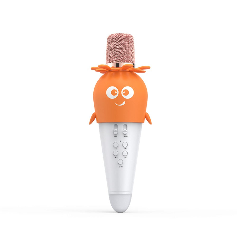 Portable Karaoke Microphone with Speaker, Noise Reduction, LED Lights, and Echo Controls