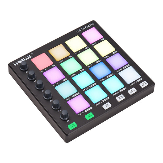 Portable WORLDE Mini MIDI Pad Controller for Beginner Music Production - USB Beat Maker Machine