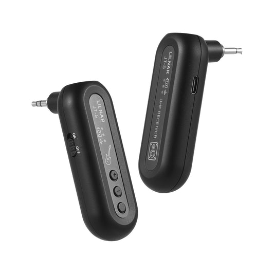 JT-S Rechargeable Wireless Guitar System - Dual 6.35mm & 3.5mm Plugs Transmitter Receiver Set