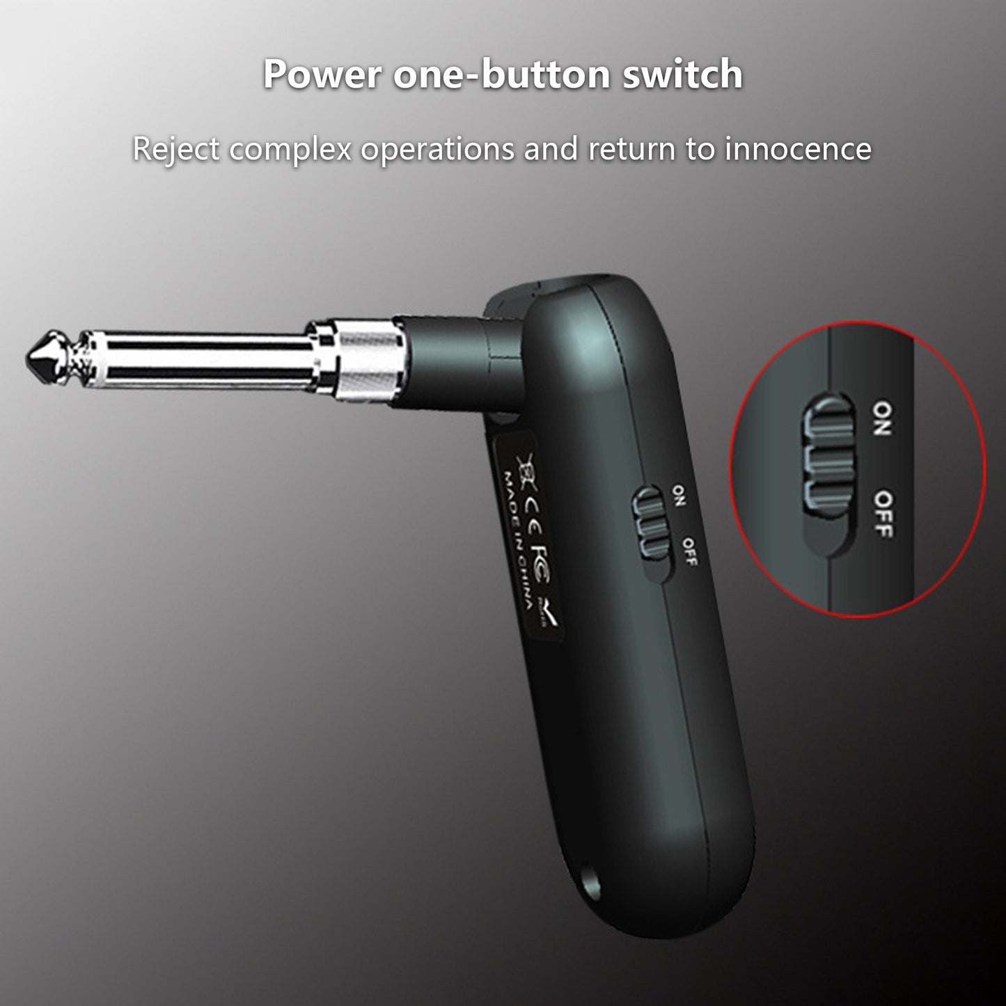 JT-S Rechargeable Wireless Guitar System - Dual 6.35mm & 3.5mm Plugs Transmitter Receiver Set