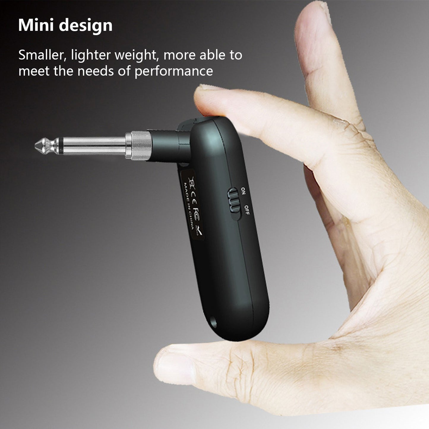 JT-S Rechargeable Wireless Guitar System - Dual 6.35mm & 3.5mm Plugs Transmitter Receiver Set