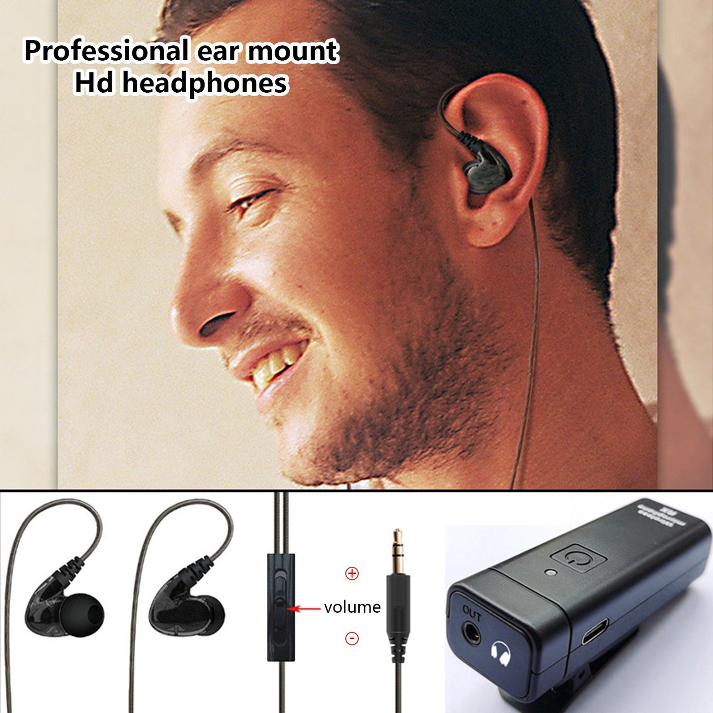 R9 UHF Wireless In-Ear Monitoring System with Real-Time Ear Return for Singers & Bands - No Delay