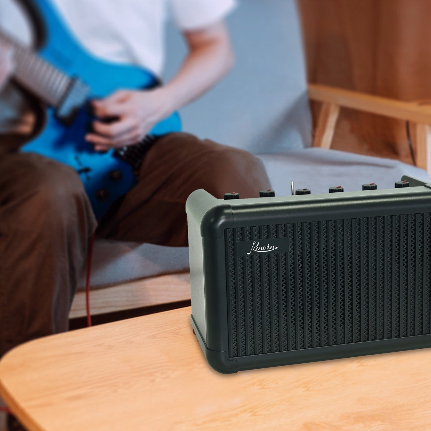 Rowin PE-10 15W Wireless Bluetooth Electric Guitar Amp Speaker